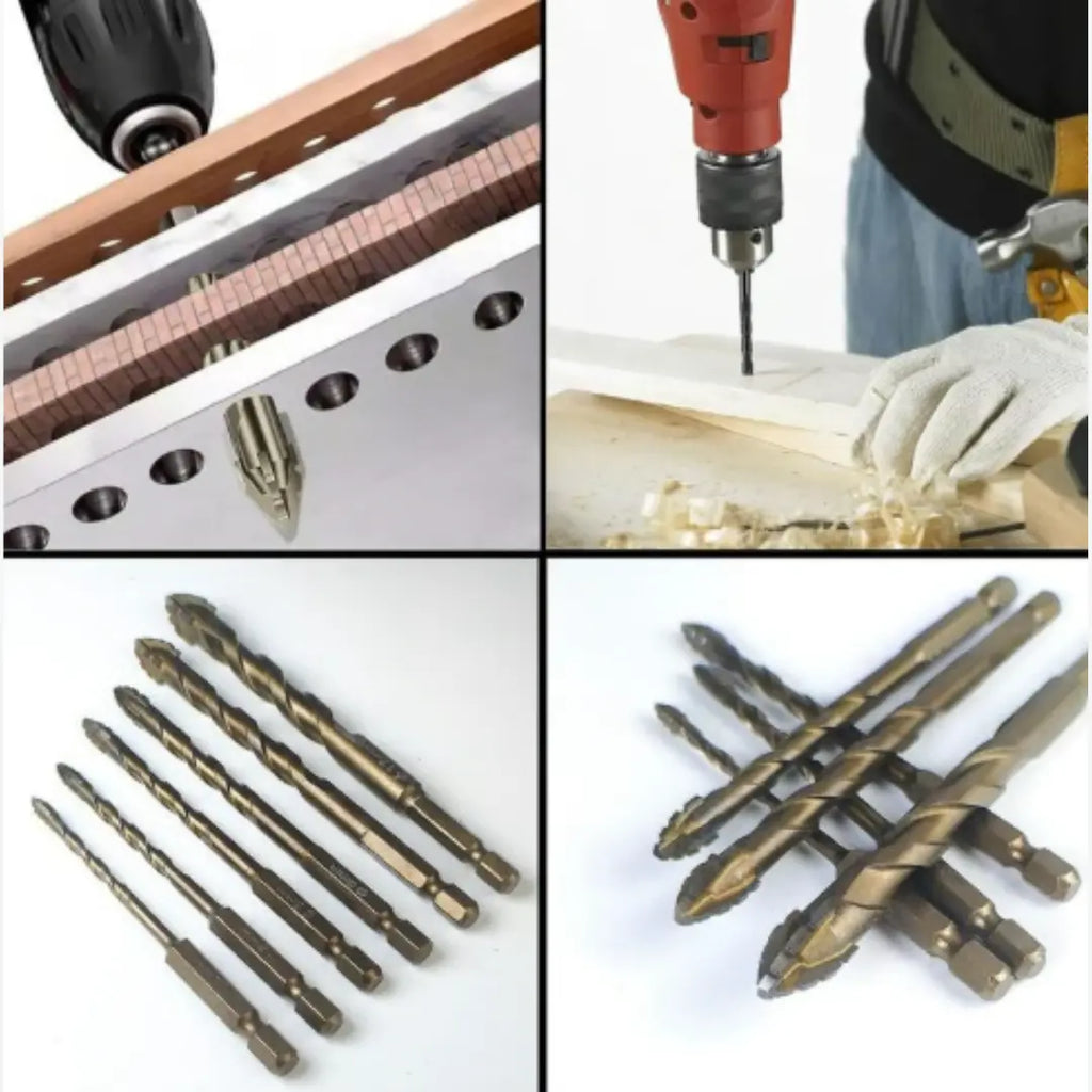 Kit de Forets Excentriques à Quatre Cannelures et Tête Scie (6 Pièces)🛠️