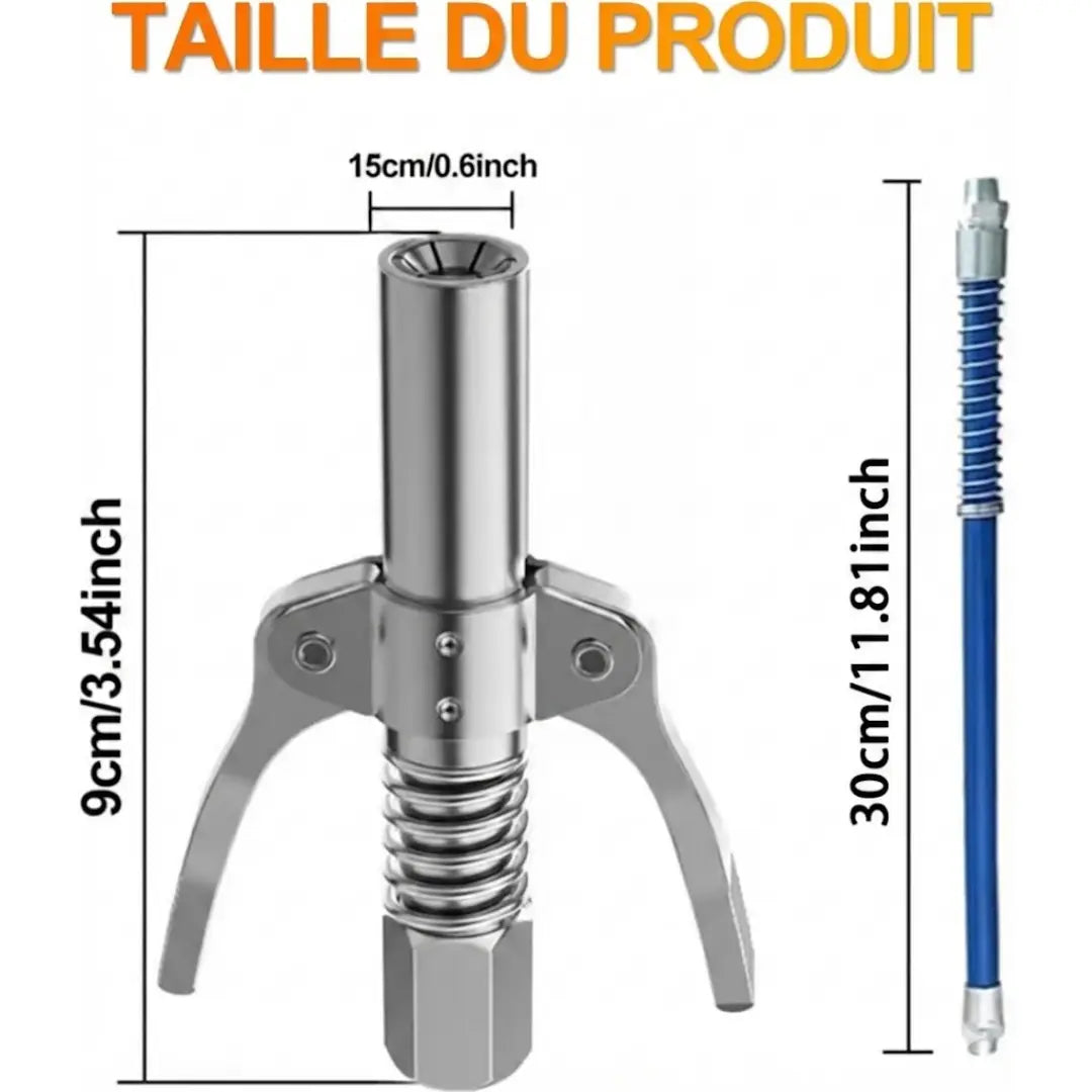 Raccord de graisse à haute pression verrouillable (achetez 1, recevez 1 gratuit)
