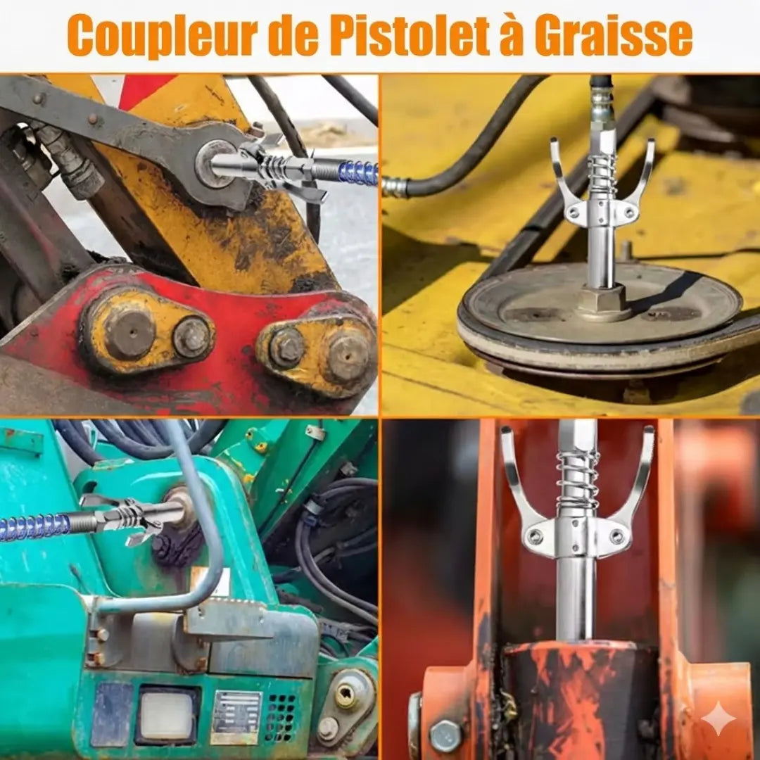 Raccord de graisse à haute pression verrouillable (achetez 1, recevez 1 gratuit)