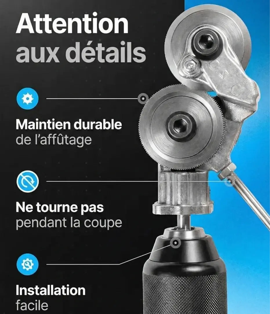 Accessoire de perceuse pour découpe de tôle