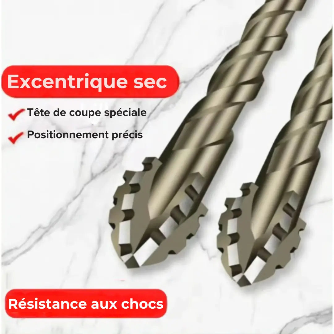 Kit de Forets Excentriques à Quatre Cannelures et Tête Scie (6 Pièces)🛠️