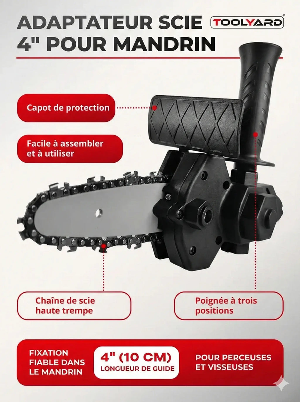 Accessoire tronçonneuse pour perceuse