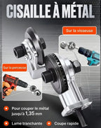 Accessoire de perceuse pour découpe de tôle