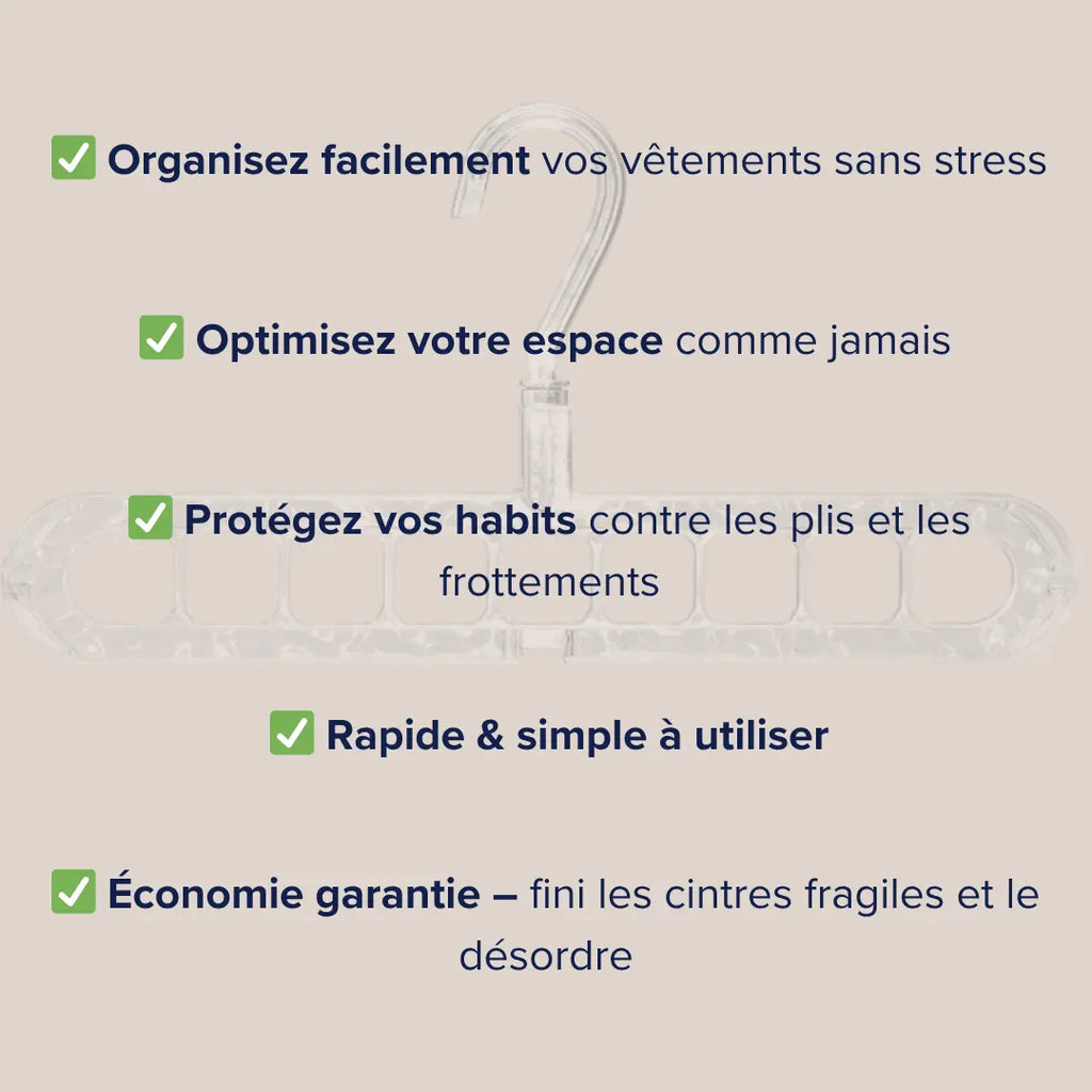 🧥Smart CINTRE PRO  9-en-1 – Le Porte-Cintres Intelligent qui Transforme Votre Garde-Robe !