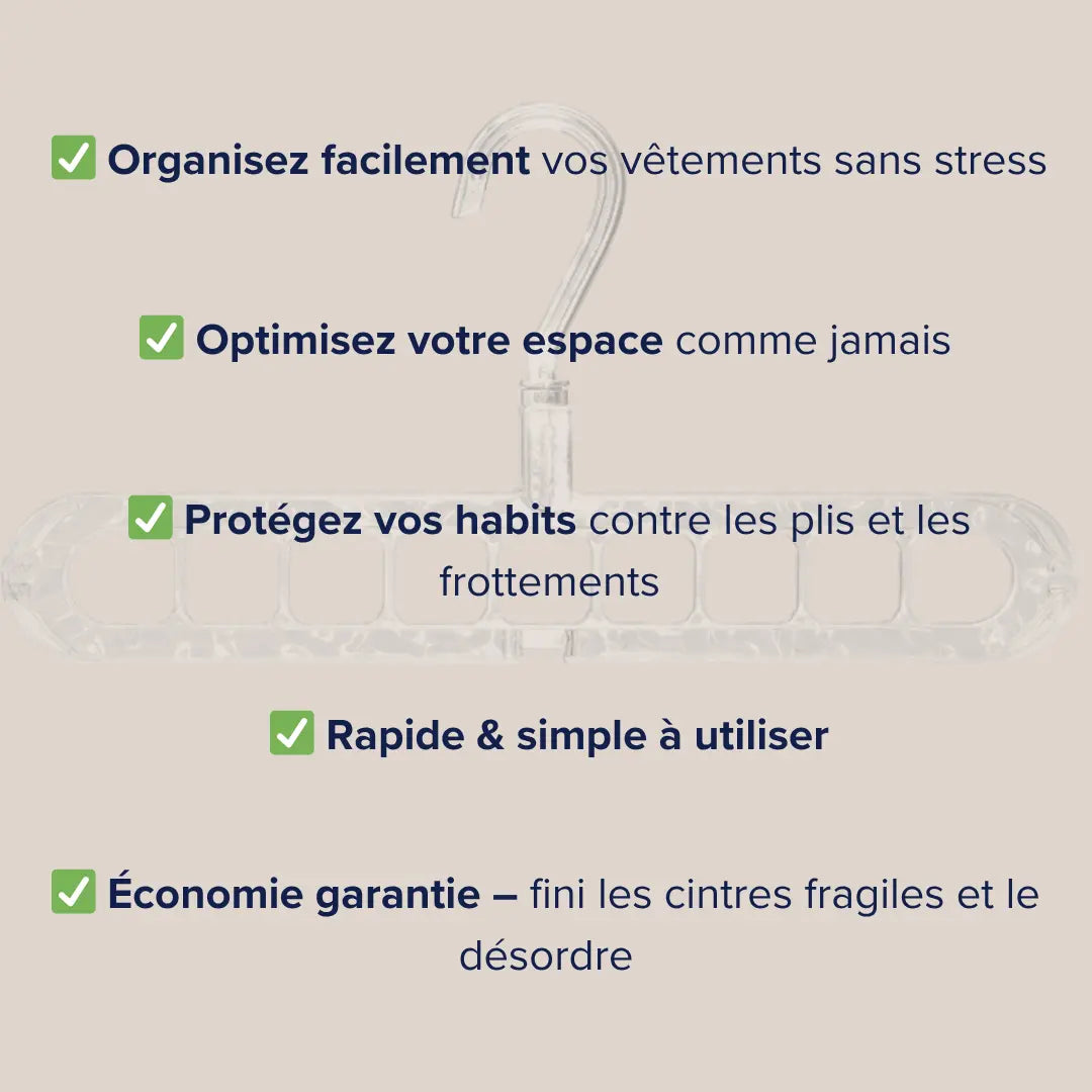 🧥Smart CINTRE PRO  9-en-1 – Le Porte-Cintres Intelligent qui Transforme Votre Garde-Robe !