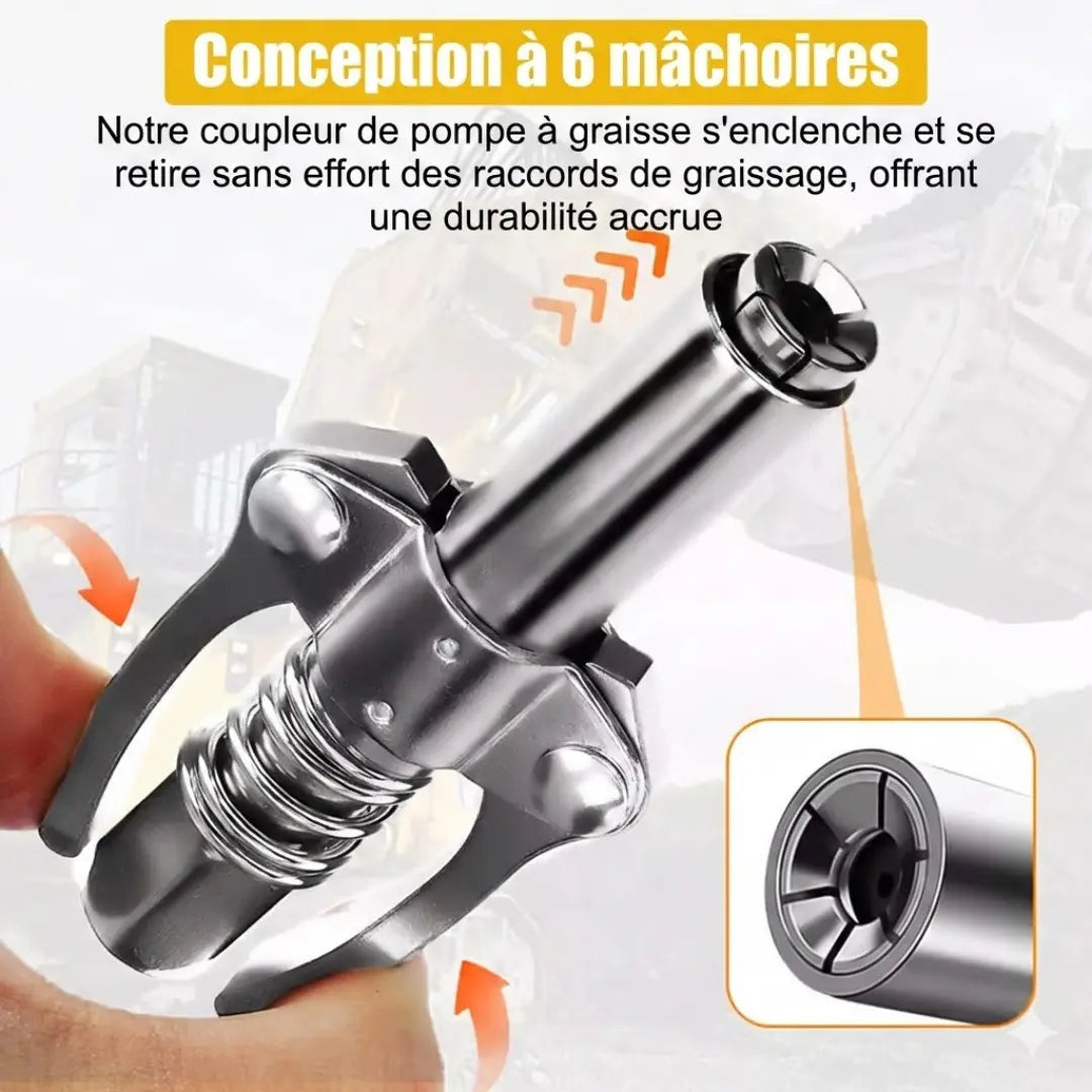 Raccord de graisse à haute pression verrouillable (achetez 1, recevez 1 gratuit)