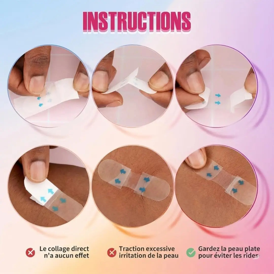 Ruban Lifting Visage Instantané (120 pcs) – 1 acheté = 1 offert