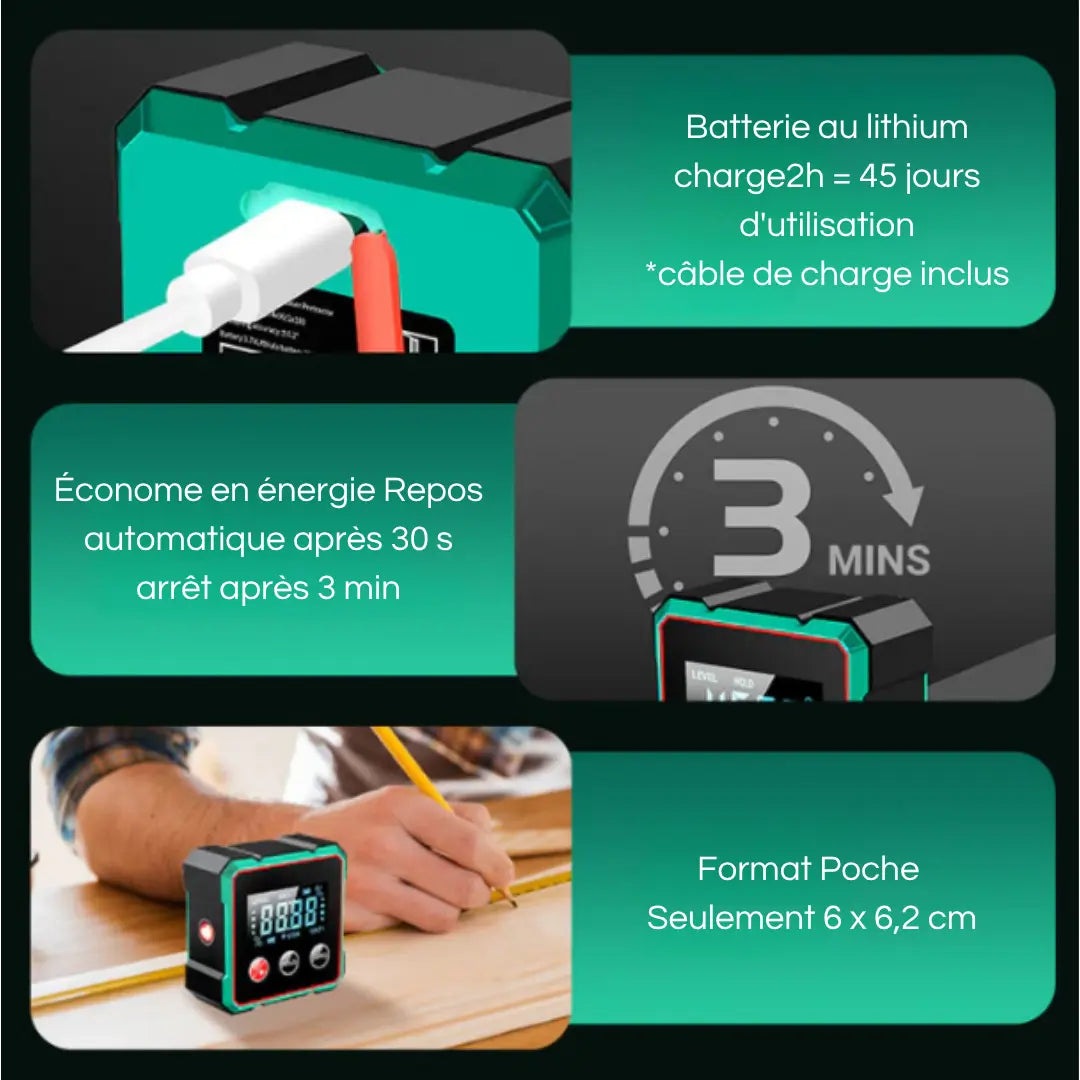 Mesure d'angle numérique magnétique avec laser
