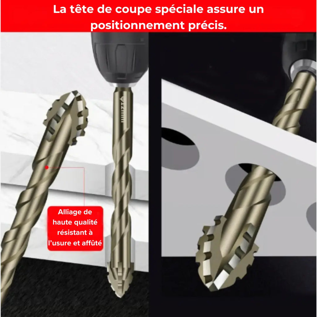 Kit de Forets Excentriques à Quatre Cannelures et Tête Scie (6 Pièces)🛠️