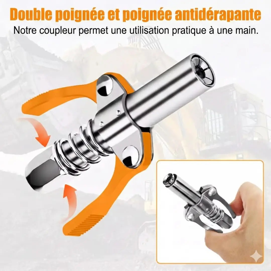 Raccord de graisse à haute pression verrouillable (achetez 1, recevez 1 gratuit)