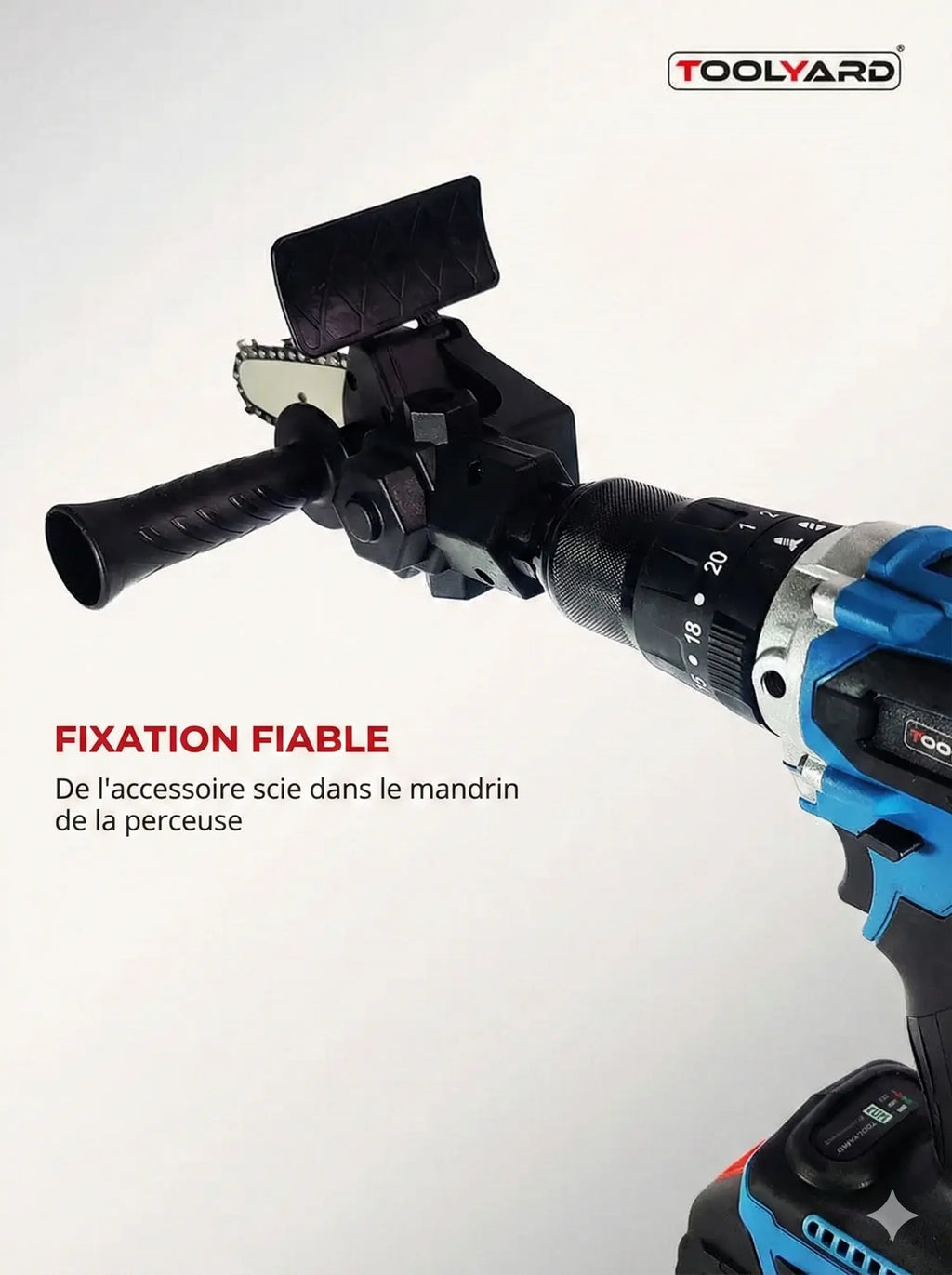 Accessoire tronçonneuse pour perceuse