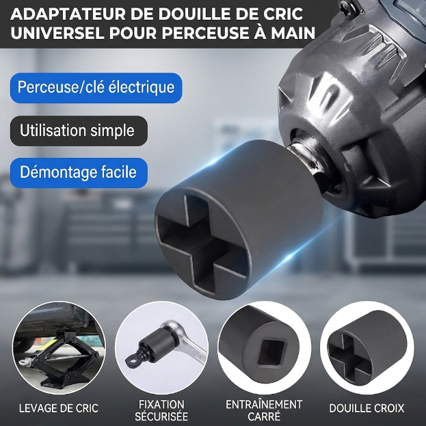 Adaptateur de Perceuse pour Cric