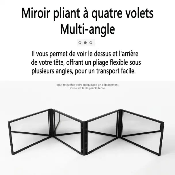 Miroir pliant multi-angle à 4 faces
