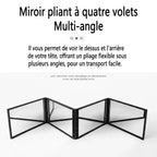 Miroir pliant multi-angle à 4 faces