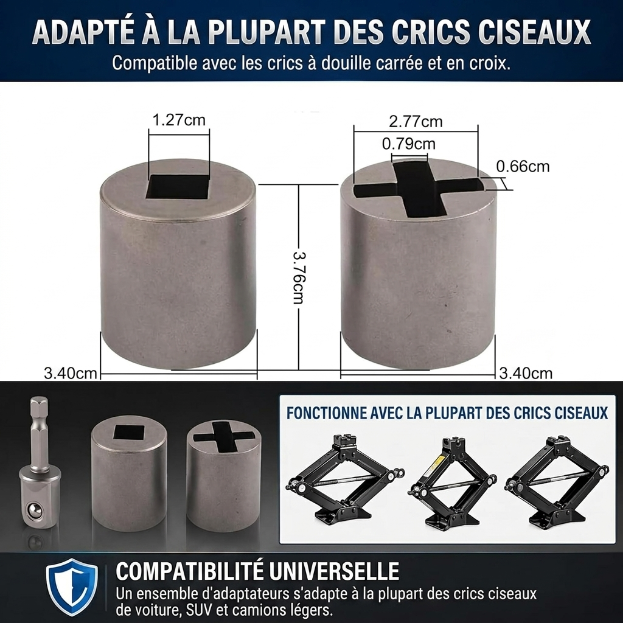 Adaptateur de Perceuse pour Cric