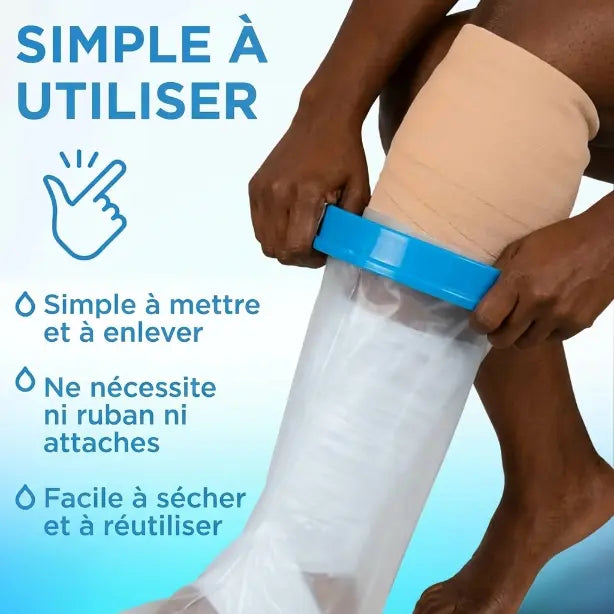 Housse étanche pour plâtre de jambe