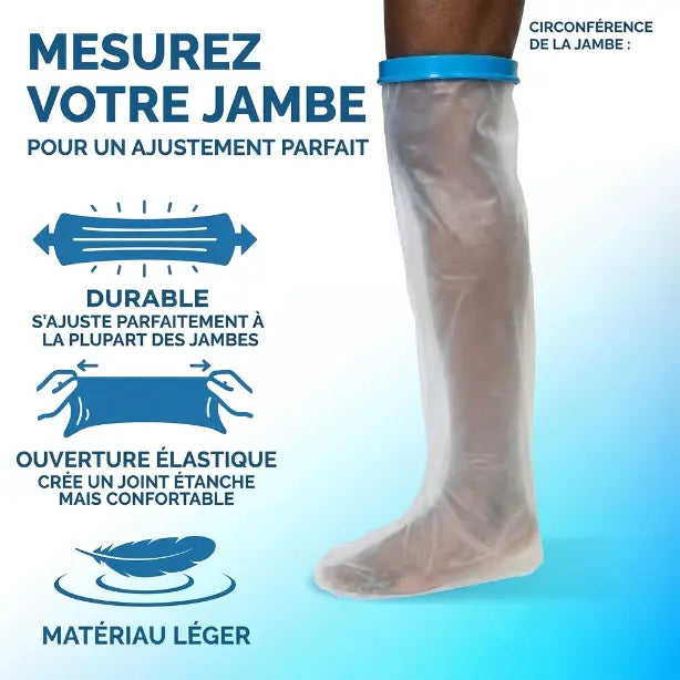 Housse étanche pour plâtre de jambe