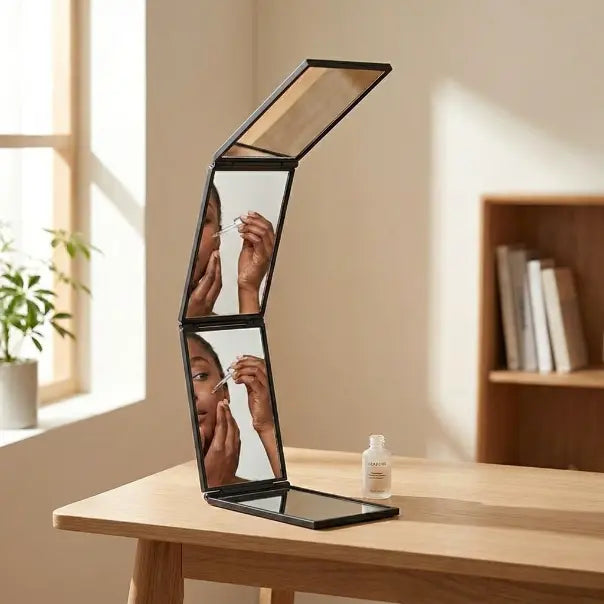 Miroir pliant multi-angle à 4 faces