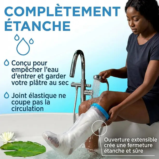 Housse étanche pour plâtre de jambe